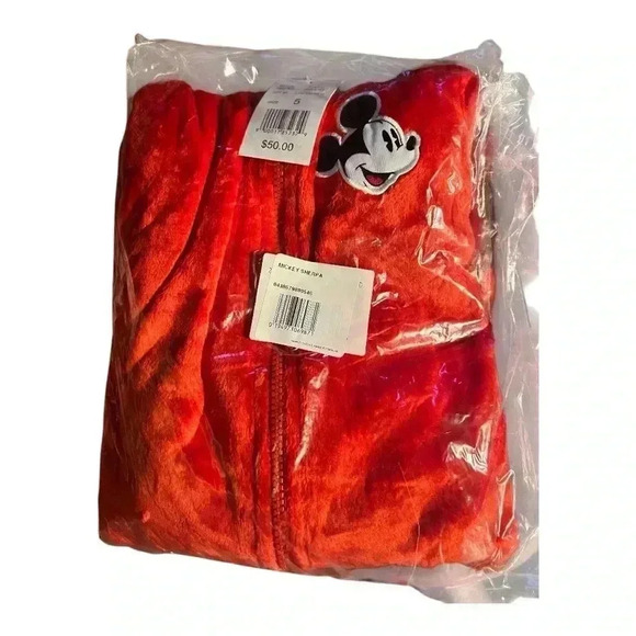 Disney Mickey Sherpa full Zip Hoodie. Various Sizes. New With Tags - Picture 5 of 5